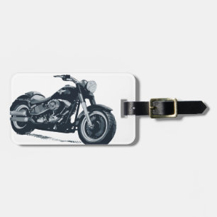 Étiquette À Bagage Chaque garçon aime une grosse moto américaine