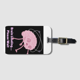 Étiquette À Bagage Chargement du cerveau... Veuillez patienter - Drôl