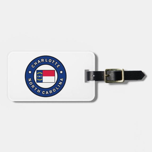 Étiquette À Bagage Charlotte Caroline du Nord (Devant horizontal)