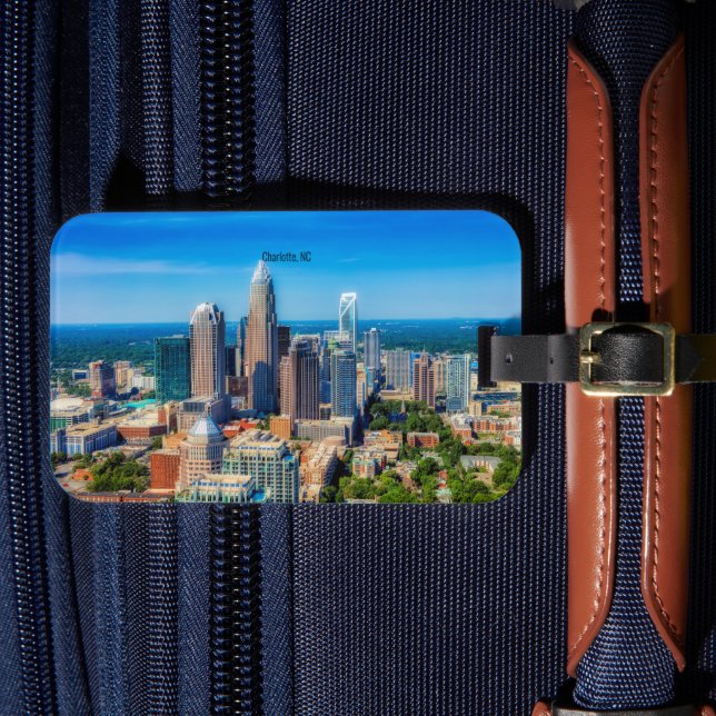 Étiquette À Bagage Charlotte, NC photo de la ligne aérienne (Insitu Rectoal 4)