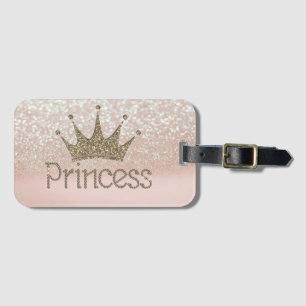 Étiquette À Bagage Charming Tiara, Princesse, Parties scintillant Bok