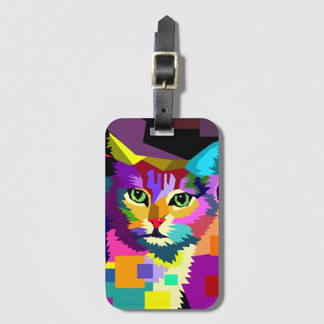 Étiquette À Bagage chat 656 (Devant Vertical)