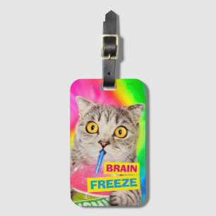 Étiquette À Bagage Chat Boire à la rousse