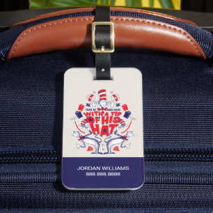 Étiquette À Bagage Chat dans le Casquette  Il était parti avec un pou