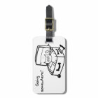 Chat fâché dans la valise - cadeau drôle pour des