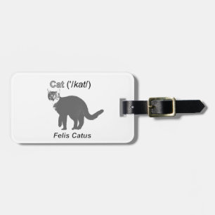 Étiquette À Bagage Chat Felis Catus