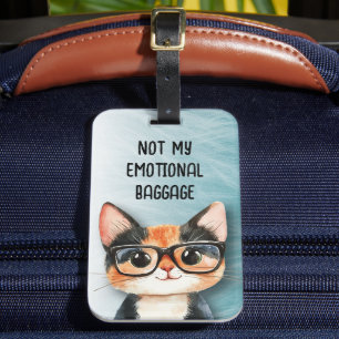 Étiquette À Bagage Chat Mignon Drôle