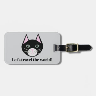 Étiquette À Bagage Chat noir