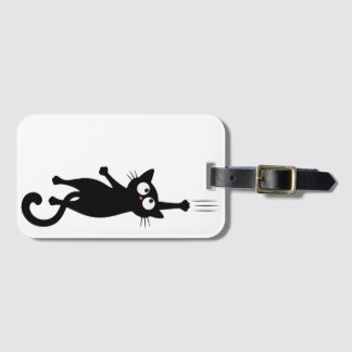 Étiquette À Bagage Chat Noir Art Mural Minimaliste Imprimable, Mode M