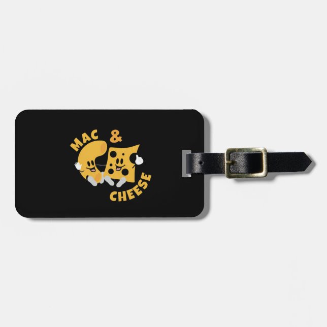 Étiquette À Bagage Cheese Mac & Cheese Drôle Idée cadeau (Devant horizontal)