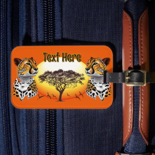 Étiquette À Bagage Cheetah African Feline Wild Animal