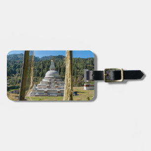 Étiquette À Bagage Chendebji Chorten au Bhoutan, Himalaya, Asie