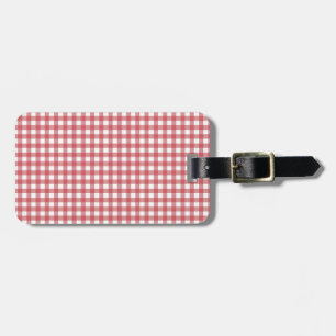 Étiquette À Bagage Chèques blancs rouges mignons