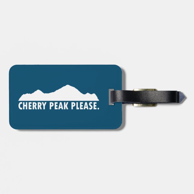 Étiquette À Bagage Cherry Peak Resort S'il vous plaît (Dos horizontal)