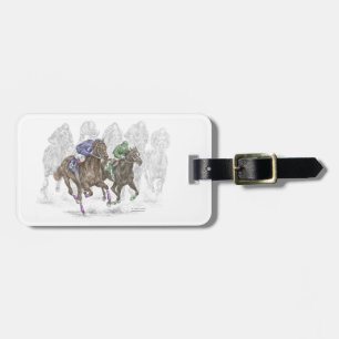 Étiquette À Bagage Chevaux de course à la galopante