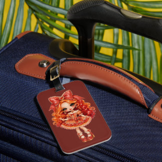 Étiquette À Bagage cheveux rouges dall glam