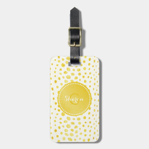 Étiquette À Bagage Chic faux or parties scintillant cheetah imprimé m