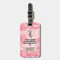 Chic Monogram Camouflauge Rose Bagages