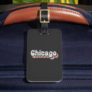 Étiquette À Bagage Chicago Illinois Chrome City Classic Art