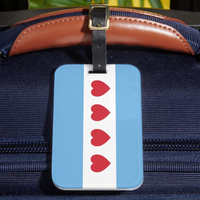 Étiquette À Bagage Chicago Love | Balise de bagage (Insitu Rectoal 2)