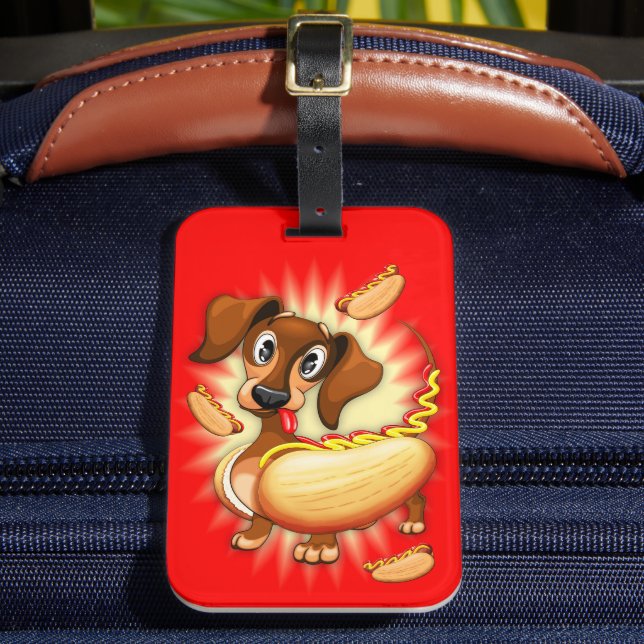 Étiquette À Bagage Chien chaud Dachshund (Insitu Rectoal 2)