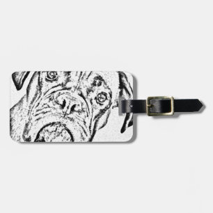 Étiquette À Bagage Chien de boxeur