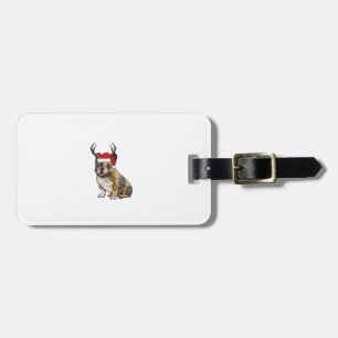 Étiquette À Bagage Chien de Noël de Noël de Noël de Père Noël