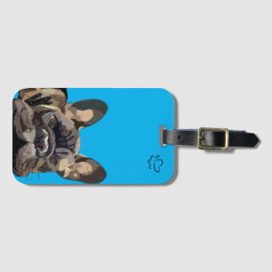 Étiquette À Bagage Chien français "Monty" personnalisable