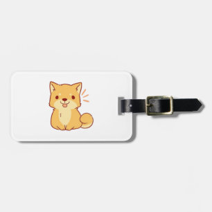 Étiquette À Bagage Chien Kawaii Shiba