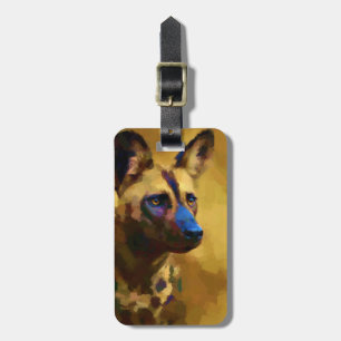 Étiquette À Bagage Chien sauvage africain
