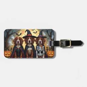 Étiquette À Bagage Chiens rouges irlandais Citrouille Halloween Funny