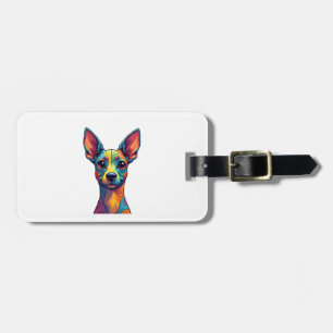 Étiquette À Bagage Chihuahua Peinture Abstraite Couleur Chien Mign