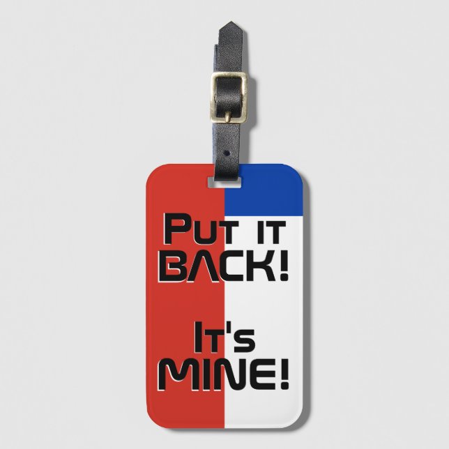 Étiquette À Bagage Chili Drapeau National Funny Patriotique (Devant Vertical)