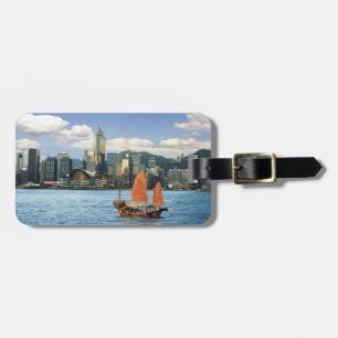 Étiquette À Bagage Chine; Hong Kong; le port de Victoria; port;A