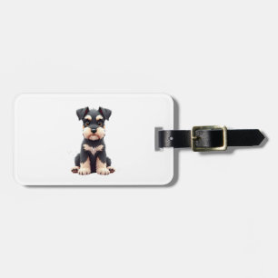 Étiquette À Bagage Chiots Schnauzer Nain (2)