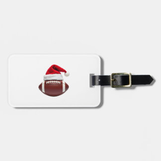 Étiquette À Bagage Christmas American Football Ball Santa Hat (1)
