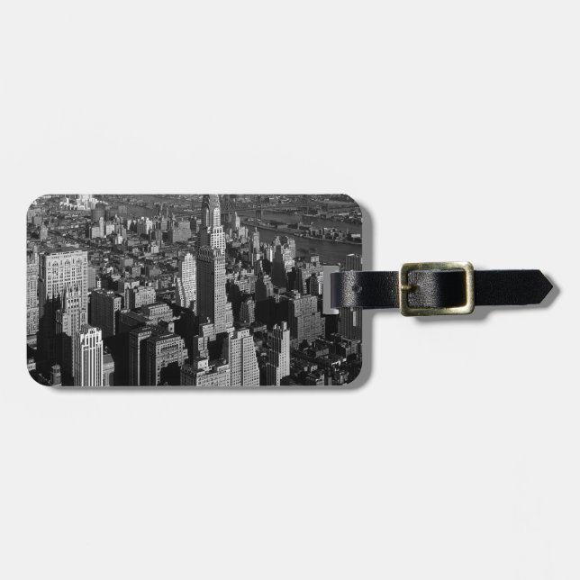 Étiquette À Bagage Chrysler Building New York Manhattan (Devant horizontal)