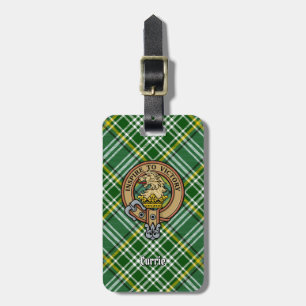 Étiquette À Bagage Cimier de lion Clan Currie sur Tartan