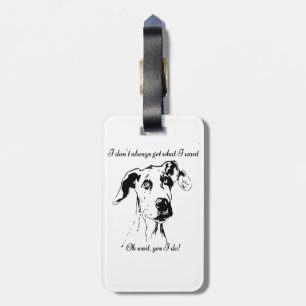 Étiquette À Bagage Citation de chien fou