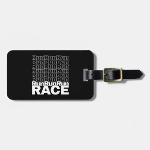 Étiquette À Bagage Citation de coureur en entraînement motivationnel 