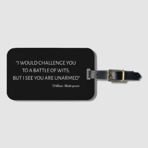 Étiquette À Bagage Citation De Shakespeare - Bataille De Wits