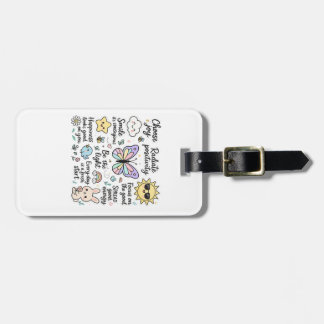 Étiquette À Bagage Citations Motivationnelles mignonnes et caractères