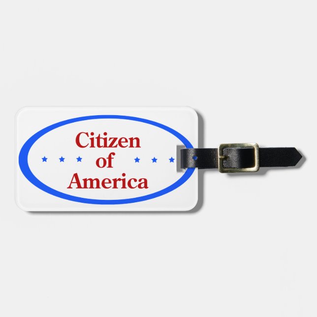 Étiquette À Bagage Citizen of America  (Devant horizontal)