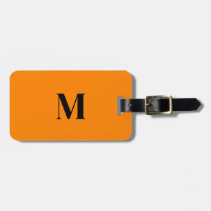 Étiquette À Bagage Citrouille Orange Monogrammes Automne Cadeau Autom
