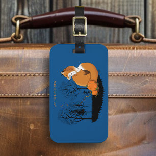 Étiquette À Bagage Citrouilles de la forêt Red Fox