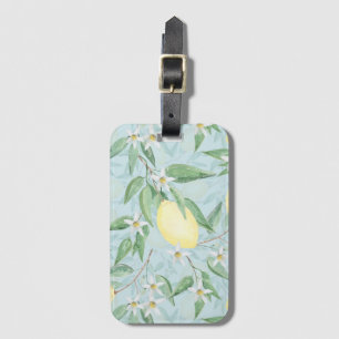 Étiquette À Bagage Citrus jaune citron frais