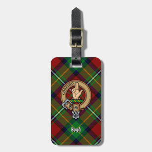 Étiquette À Bagage Clan Boyd Crest sur Tartan