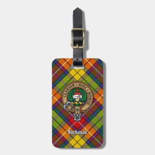 Étiquette À Bagage Clan Buchanan Crest sur Tartan