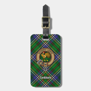 Étiquette À Bagage Clan Cockburn Crest sur Tartan