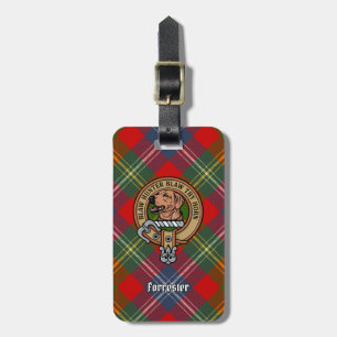 Étiquette À Bagage Clan Forrester Crest sur Tartan